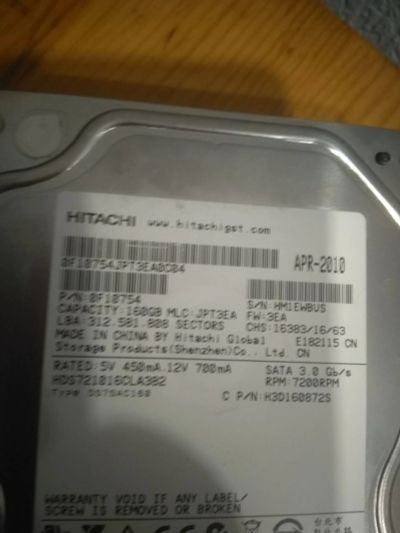 Лот: 16876392. Фото: 1. Два Жестких диска Hitachi 160. Жёсткие диски