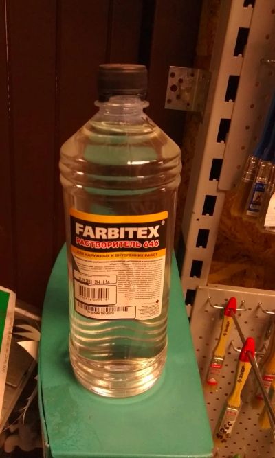 Лот: 15013993. Фото: 1. Растворитель 646 Farbitex 0.9л. Краски, лаки, растворитель