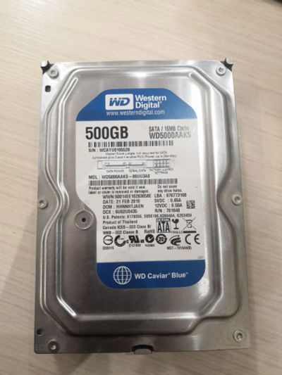Лот: 15618401. Фото: 1. Жесткий диск WD Blue WD5000AAKS... Жёсткие диски (HDD)