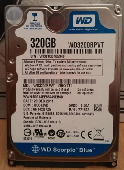 Лот: 7236708. Фото: 1. Жесткий диск 320 Gb SATA-II 300... Жёсткие диски (HDD)