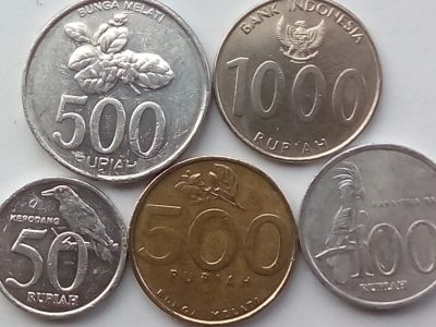 Лот: 16061384. Фото: 1. Набор монет Индонезии 5 шт. Наборы монет