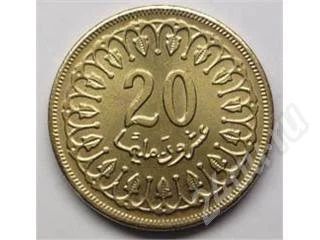 Лот: 198893. Фото: 1. Тунис. 20 миллим 1960г. Африка