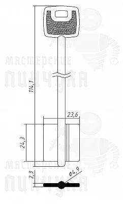 Лот: 12010830. Фото: 1. ключ 132 DV302 cisa. Материалы и сырьё