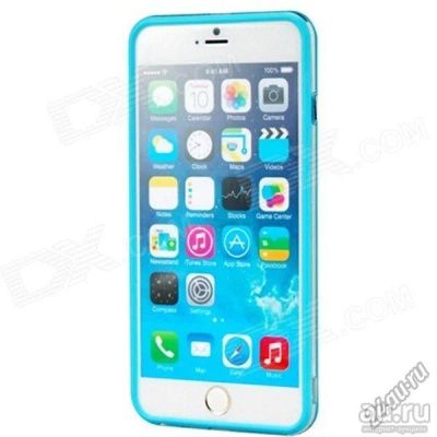 Лот: 12994850. Фото: 1. Бампер (Чехол) iPhone 6/6S Голубой. Чехлы, бамперы