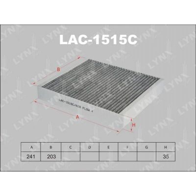 Лот: 13357084. Фото: 1. Lynx LAC-1515C Салонный фильтр. Расходные материалы