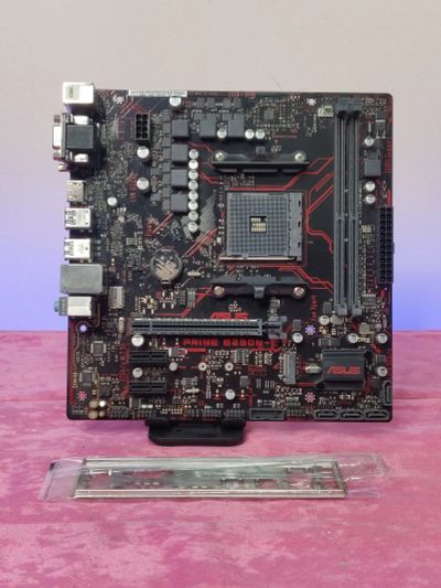 Лот: 23595525. Фото: 1. Мат. плата ASUS PRIME B350M-E... Материнские платы