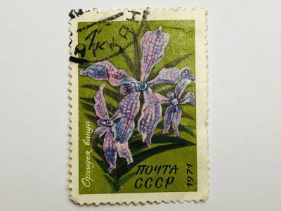 Лот: 23316427. Фото: 1. Цветы. Тропические цветы. Орхидея... Марки