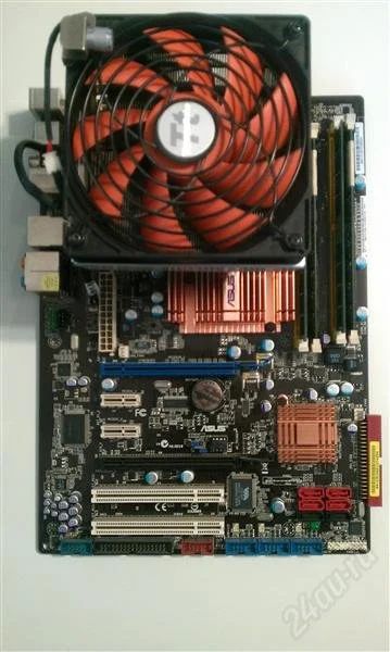 Лот: 2584026. Фото: 1. Мат. плата LGA775 + процессор... Другое (комплектующие)