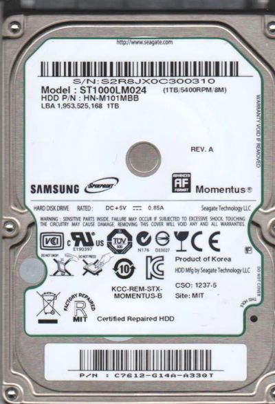 Лот: 4950832. Фото: 1. Жесткий диск Samsung Momentus... Жёсткие диски (HDD)