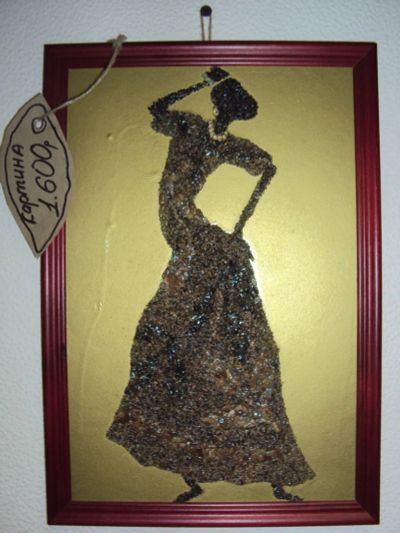 Лот: 4711438. Фото: 1. Картина песком и камнем. Картины, рисунки
