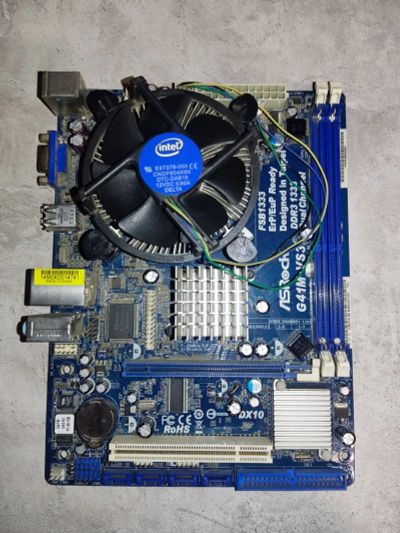 Лот: 25739088. Фото: 1. Материнская плата Asrock g41m-vs3... Материнские платы
