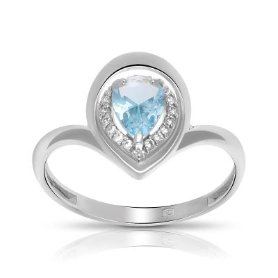 Лот: 23817501. Фото: 1. Серебряное кольцо с ювелирным... Кольца, перстни