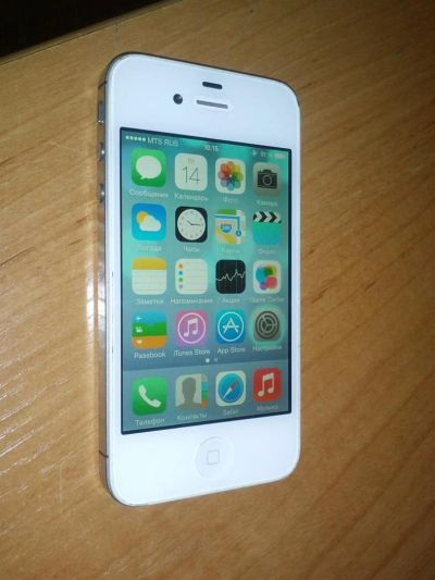 Лот: 3853288. Фото: 1. Apple iPhone 4S White. 16Gb. Sim... Смартфоны