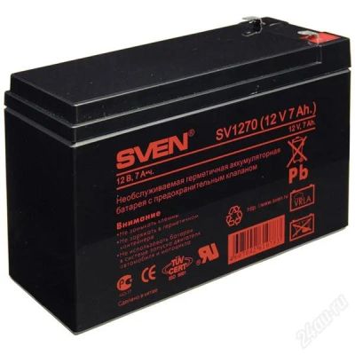 Лот: 1006105. Фото: 1. Аккумулятор SVEN SV 12V 7Ah. ИБП, аккумуляторы для ИБП