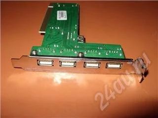 Лот: 21510. Фото: 1. PCI USB контроллер на 4 внешних... Красноярск