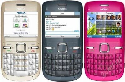 Лот: 1494018. Фото: 1. nokia c3-00 синий и розовый корпус... Кнопочные мобильные телефоны