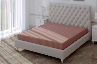 Лот: 24378920. Фото: 1. Простыня на резинке Verossa Stripe... Одеяла, подушки