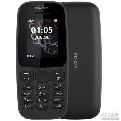 Лот: 14982077. Фото: 1. Мобильный телефон Nokia 105 black... Кнопочные мобильные телефоны