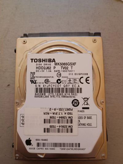 Лот: 19131278. Фото: 1. HDD 2.5" Toshiba MK5065GSXF 500GB... Жёсткие диски (HDD)