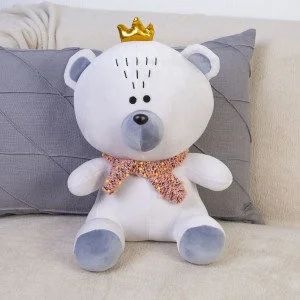 Лот: 15589668. Фото: 1. Мягкая игрушка Мишка с короной... Мягкие