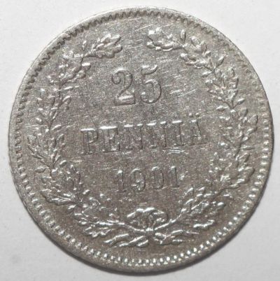 Лот: 11389062. Фото: 1. 25 пенни 1901 год. Россия до 1917 года