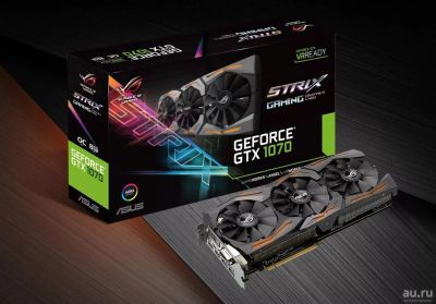 Лот: 11295446. Фото: 1. Видеокарта Asus GeForce GTX 1070... Видеокарты
