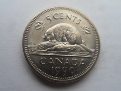Лот: 21139681. Фото: 1. Канада 5 центов 1990. Америка