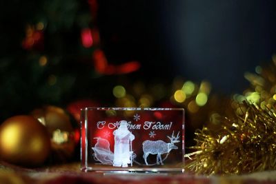Лот: 6498405. Фото: 1. Дед Мороз с оленем и санями. Подарки на Новый год