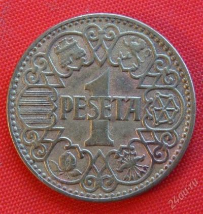 Лот: 1579208. Фото: 1. (№478-2/LS) 1 песета 1944 (Испания... Европа