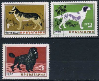 Лот: 20832919. Фото: 1. 1964. Болгария. Собаки. н.с... Марки
