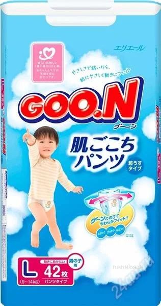 Лот: 2322609. Фото: 1. Подгузники GooN трусики для мальчиков... Детская гигиена