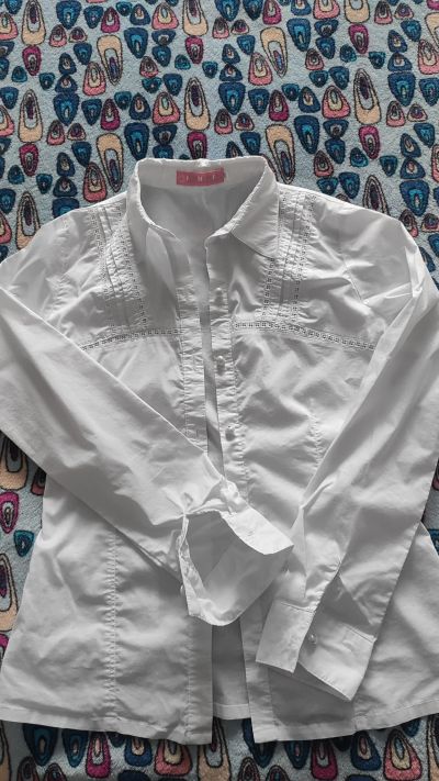 Лот: 19666663. Фото: 1. Рубашка белая. Рубашки, блузки, водолазки