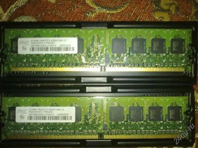 Лот: 888111. Фото: 1. Hynix 512mb 1rx8 PC2-4200U-444-12... Оперативная память