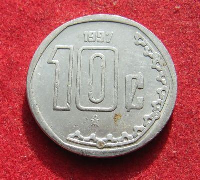 Лот: 20990855. Фото: 1. Мексика 10 сентаво, 1997г. Америка