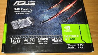 Лот: 15941460. Фото: 1. Видеокарта Asus GeForce gt 610... Видеокарты
