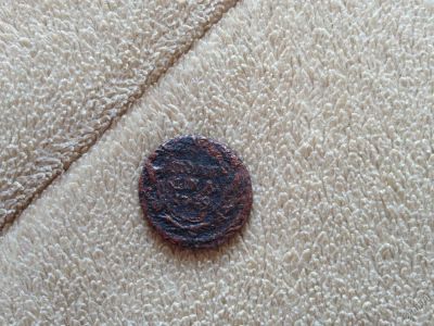 Лот: 5840904. Фото: 1. Старинная монета полушка 1749. Россия до 1917 года