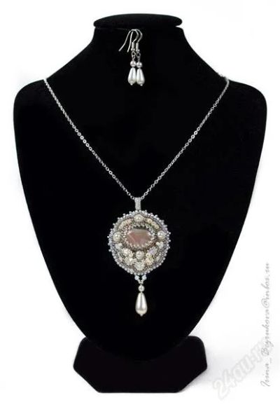 Лот: 2555571. Фото: 1. Комплект с дымчатым агатом. Сувенирные мелочи