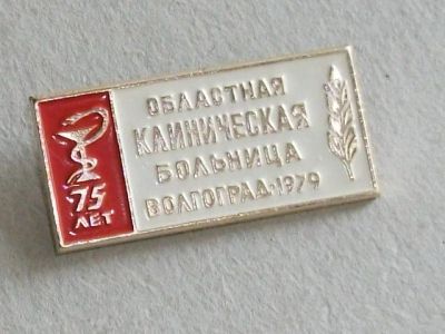 Лот: 14303935. Фото: 1. Значок Волгоград 75 лет Областная... Другое (значки, медали, жетоны)