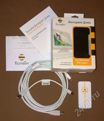 Лот: 85465. Фото: 1. beeline интернет модем (поддерживает... Проводные модемы