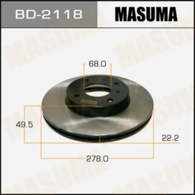 Лот: 18591032. Фото: 1. Диск тормозной masuma front almera... Ходовая, подвеска, рулевое управление