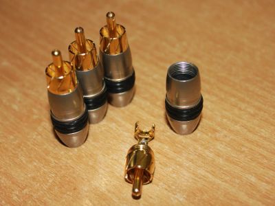 Лот: 3346088. Фото: 1. RCA коннекторы 4 шт. Аксессуары для автозвука