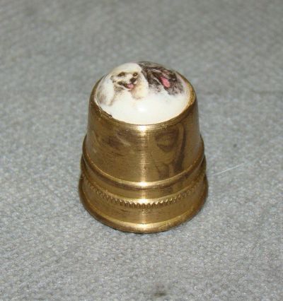 Лот: 17817381. Фото: 1. Напёрсток коллекционный Пудель... Другое (антиквариат)