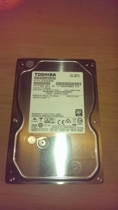 Лот: 6576914. Фото: 1. Toshiba DT01ACA050. Жёсткие диски (HDD)