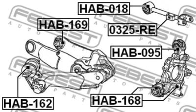 Лот: 18592708. Фото: 1. Сайлентблок задней цапфы HAB-168... Ходовая, подвеска, рулевое управление
