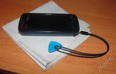 Лот: 236600. Фото: 1. Nokia 5800 Black Blue. Кнопочные мобильные телефоны