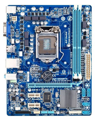 Лот: 18422338. Фото: 1. Gigabyte GA-H61M-DS2 (LGA 1155... Материнские платы