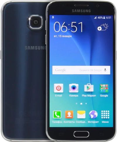 Лот: 11251651. Фото: 1. Samsung s6 64 gb Blue. Отличное... Смартфоны