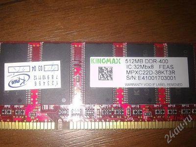 Лот: 701575. Фото: 1. оператива 512mb ddr400 kingmax. Оперативная память