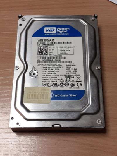 Лот: 18935790. Фото: 1. HDD 250gb SATA, жесткий диск для... Жёсткие диски