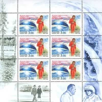 Лот: 23061975. Фото: 1. 2003, 20 мая. 40-летие полета... Марки